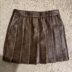 Emoda (Japanese brand) faux leather skater skirt with pockets